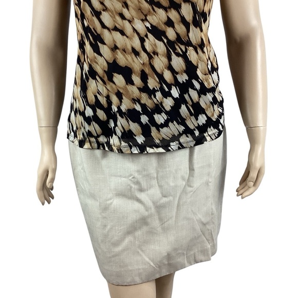 Dana Buchman Abstract Print Cap Top Size L Multicolor - Picture 3 of 7